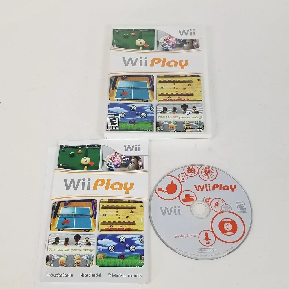 Nintendo Wii Play Video Game CIB Complete In Box With Manual